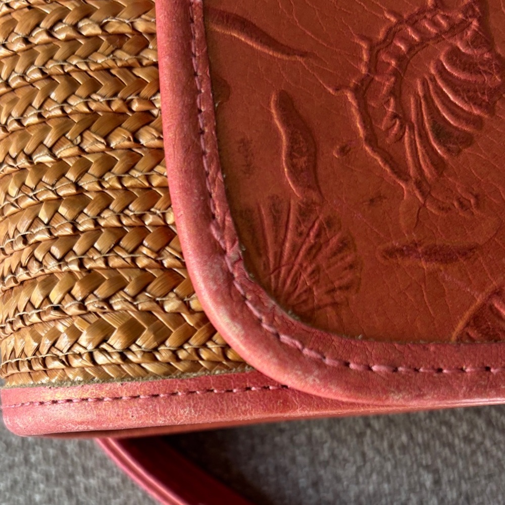 Elegant Coral Embossed Clutch - Picture 9 of 17